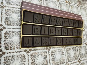 Triple liner chocolate message